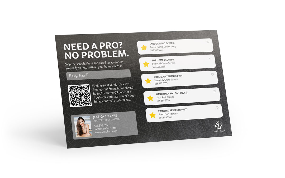 Local Expert Postcard - Vendor List - Home Estimate